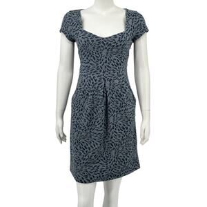 Deletta Anthropologie Dress Womens XS Blue Gray Caledonia Cutout‎ Sheath Mini